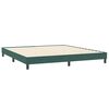 vidaXL Boxspringbett mit Matratzen Dunkelgr&uuml;n 180x220 cm Samt