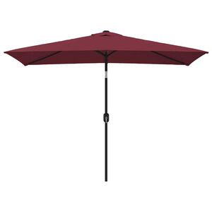vidaXL Sonnenschirm mit Metall-Mast 300x200 cm Bordeauxrot