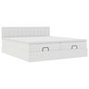 vidaXL Ottoman-Bett mit Matratzen & LEDs Wei&szlig; 160x200 cm Kunstleder
