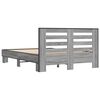 vidaXL Bettgestell Grau Sonoma 120x200 cm Holzwerkstoff und Metall