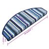 vidaXL Stufenmatten Selbstklebend 15 Stk. 65x24x4 cm Mehrfarbig Blau