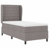 vidaXL Boxspringbett mit Matratze mit Kopfteil Taupe 90 x 200 cm Stoff