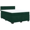 vidaXL Boxspringbett mit Matratze Dunkelgr&uuml;n 140x200 cm Samt