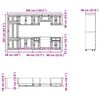 vidaXL Schrank mit Regal SKI 9 pcs Honigbraun Massives Kiefernholz