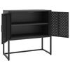 vidaXL Sideboard Schwarz 75x35x75 cm Stahl