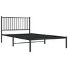vidaXL Bettgestell mit Kopfteil Metall Schwarz 107x203 cm