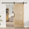 vidaXL Schiebet&uuml;r ORKDAL Braun 86 x 198,5 cm Massives Kiefernholz