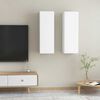 vidaXL TV-Schr&auml;nke 2 Stk. Wei&szlig; 30,5x30x90 cm Holzwerkstoff