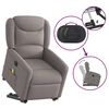 vidaXL Elektrischer Massagesessel mit Aufstehhilfe Taupe Stoff