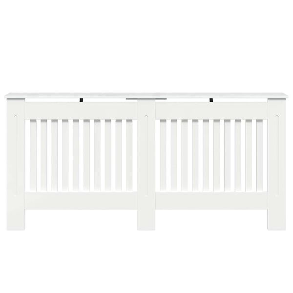 vidaXL Heizk&ouml;rperabdeckung Hochglanz Wei&szlig; 172 x 19 x 81,5 cm