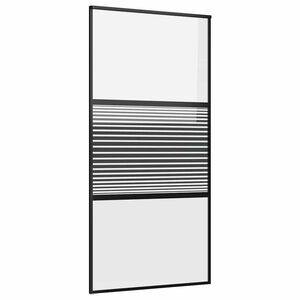 vidaXL Glast&uuml;r 102,5 x 2 x 205 cm Aluminium Schwarz