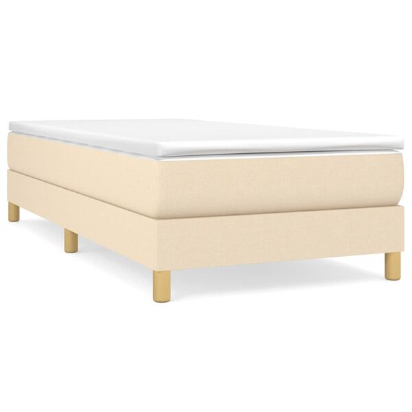 vidaXL Boxspringbettgestell Creme 90x190 cm Stoff
