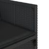 vidaXL 17-tlg. Garten-Essgruppe mit Kissen Schwarz Poly Rattan