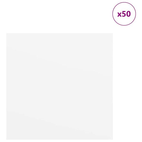 vidaXL Dekoplatten 50 pcs Wei&szlig; 30 x 30 x 0,27 cm Holzwerkstoff