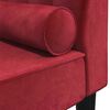 vidaXL Chaiselongue mit Nackenrolle Weinrot Samt