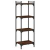 vidaXL B&uuml;cherregal 4 B&ouml;den Braun Eiche-Optik 40x30x120cm Holzwerkstoff