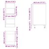 vidaXL Unterschrank Riga Sonoma-Eiche 30x44,5x81,5 cm Holzwerkstoff