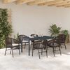 vidaXL Garten Essgruppe 7 pcs Braun Poly-Rattan