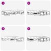 vidaXL Outdoor-Sofagarnitur mit Kissen 11 pcs Natur und Beige
