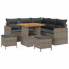 vidaXL Gartensofa-set 8 pcs Grau Poly-Rattan