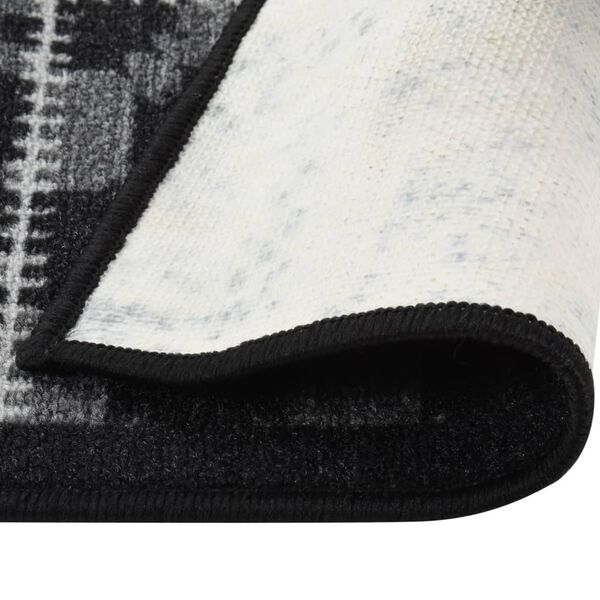 vidaXL Teppichl&auml;ufer Schwarz 80x250 cm