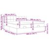 vidaXL Ottoman-Bett mit Matratzen Taupe 200x200 cm Stoff