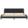 vidaXL Bettgestell mit LED ohne Matratze "Hanko" Schwarz 200x200 cm Samt