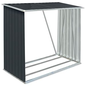 vidaXL Brennholzlager Verzinkter Stahl 163 x 83 x 154 cm Anthrazit