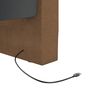vidaXL Tagesbett mit Matratze USB Braun Stoff 90x200 cm