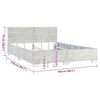 vidaXL Bettgestell Grau Natur Rattan 160 x 200 cm
