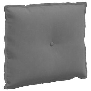 vidaXL R&uuml;ckenkissen Dunkelgrau 60 x 50 cm Mikrofaserstoff