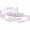 vidaXL Bettgestell Braun und Dunkelgrau 120 x 190 cm Massivholz Kiefer