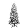 vidaXL Künstlicher Weihnachtsbaum Beschneit 150 cm PVC&PE