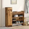 vidaXL Schuhschrank mit T&uuml;r Altholz 100,5 x 28 x 100 cm Holzwerkstoff