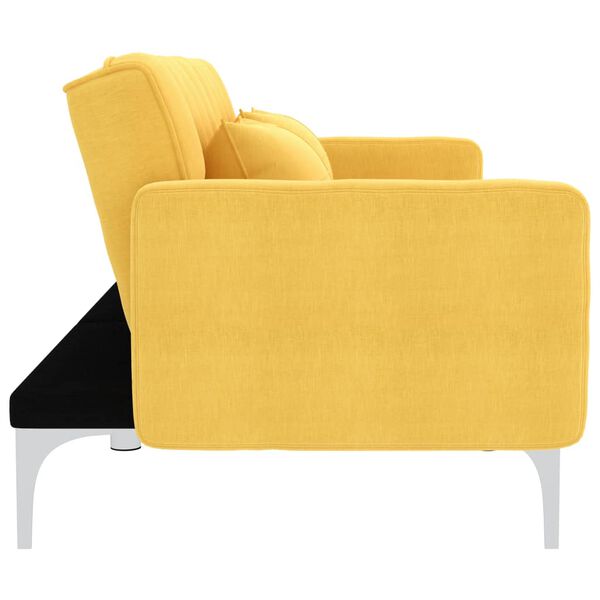 vidaXL Schlafsofa Gelb Stoff
