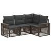 vidaXL Gartensofa-set 4 pcs Grau und Dunkelgrau Poly-Rattan
