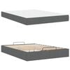 vidaXL Bettgestell mit Matratze mit Matratze 2 pcs Dunkelgrau Stoff