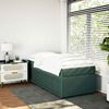 vidaXL Boxspringbett mit Matratze Dunkelgr&uuml;n 90x200 cm Samt