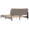 vidaXL Bettgestell ohne Matratze "Hvar" Taupe 160x200 cm Stoff