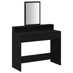 vidaXL Schminktisch Schwarz Eichen-Optik 100 x 41 x 140 cm