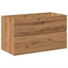 vidaXL Waschbeckenunterschrank mit Einbaubecken Artisan-Eiche