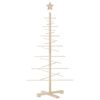 vidaXL Weihnachtsbaum Holz zum Schm&uuml;cken 125 cm Massivholz Kiefer