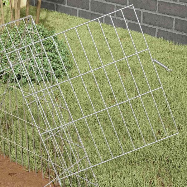 vidaXL Hasenk&auml;fig Silber 650 x 55 x 55 cm Verzinkter Stahl