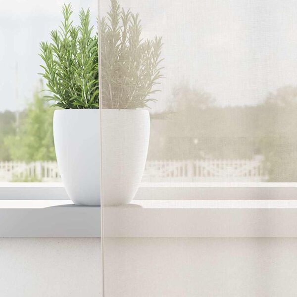 vidaXL Voile Vorhänge mit Lasche 2 Stk. Creme