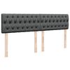vidaXL Boxspringbett mit Matratze Dunkelgrau 180x200 cm Stoff