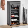 vidaXL Schuhschrank mit Abdeckung Grau 58 x 28 x 106 cm Stoff