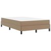 vidaXL Bettrahmen mit Matratze Cappuccino 120 x 190 cm Stoff