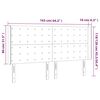 vidaXL LED Kopfteil Dunkelgrau 163x16x118/128 cm Stoff
