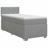 vidaXL Boxspringbett mit Matratze Hellgrau 80 x 200 cm Stoff