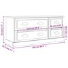 vidaXL TV-Schrank Braun Eichen-Optik 100x35,5x45 cm Holzwerkstoff
